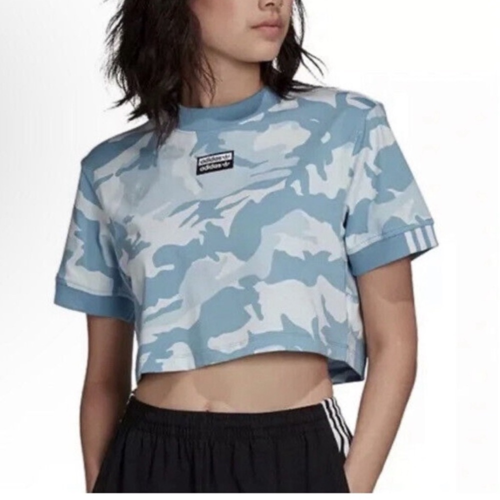 Adidas cropped top size medium